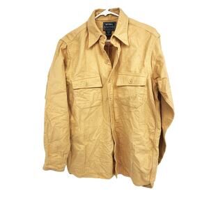 Vtg Rockabilly National Outfitters Chamois Cloth Slant Pocket Shirt Top Size L